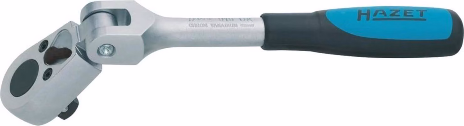 Cricchetto reversibile Hazet con snodo 916GK - Quadrato pieno da 12,5 mm (1/2 pollice) | 916GK