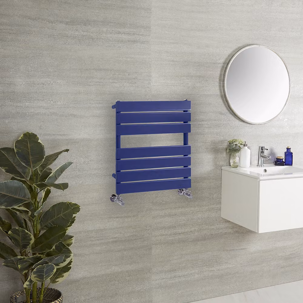 Scaldasalviette di Design - 600mm x 400mm - Blu (Deep Sea Blue) - Lustro