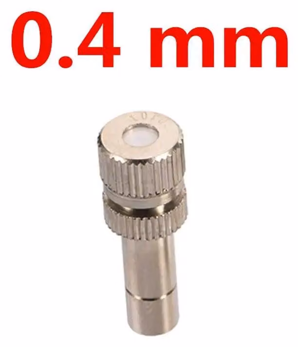 Ugelli antinebbia, design con sistema di connessione rapida, robusta struttura in ottone, 0,4 mm