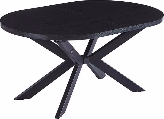 Home Deluxe Tavolo da pranzo ovale allungabile AVENTI con base a stella - 160 x 100 cm Rovere scuro | Tavolo da cucina, sala da pranzo, tavolo da pranzo