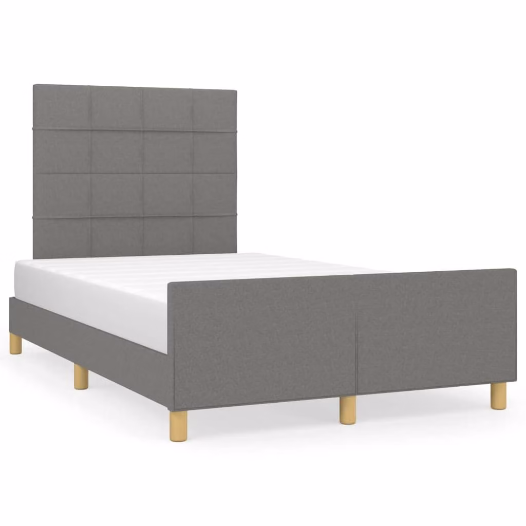 Giroletto senza Materasso Grigio Scuro 120x200 cm Tessuto