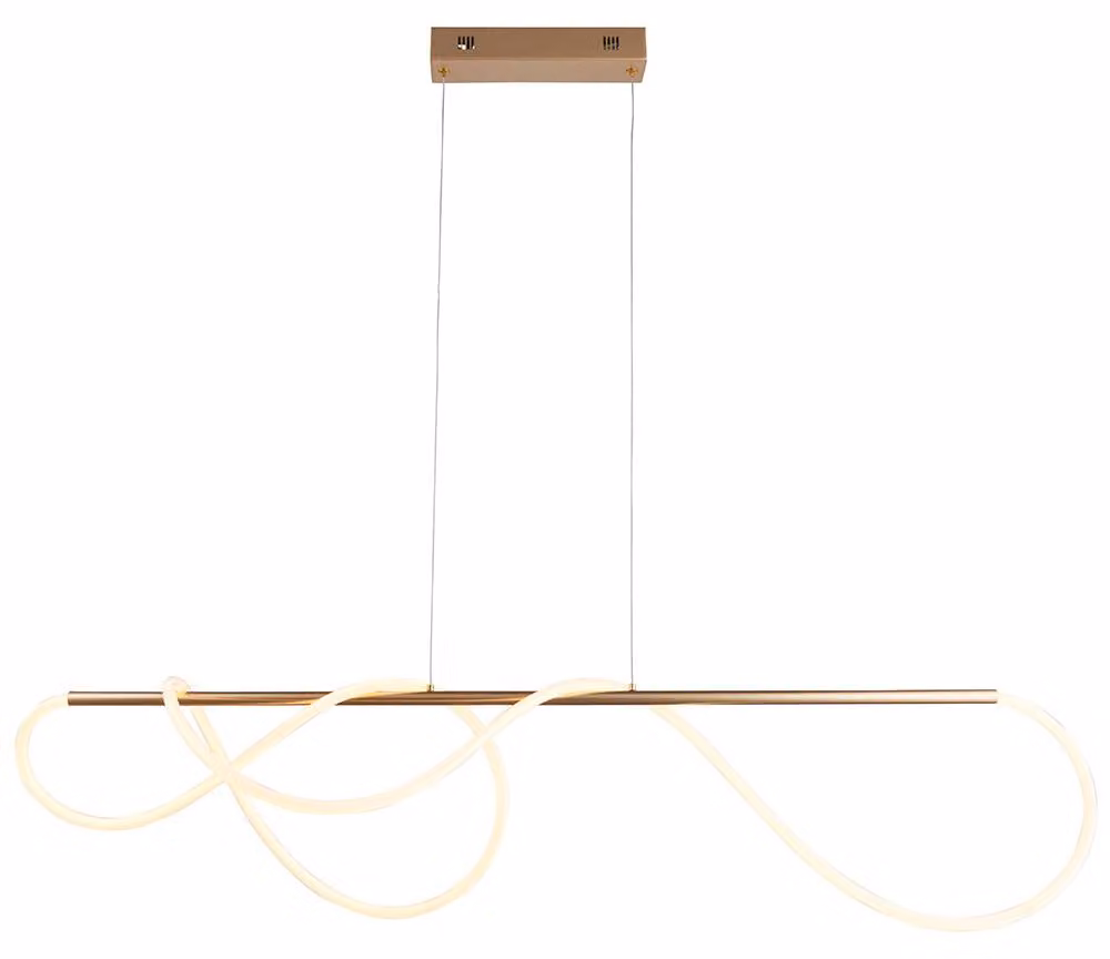 Lampada a sospensione LED ATTALEA, oro satinato, 43,7 W, luce calda 4000 lm, metallo, dimensioni: 174x120x20 cm, IP20, Endon