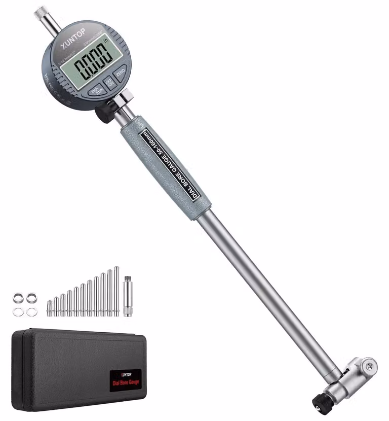 Misuratore di usura digitale con quadrante da 50 a 160 mm e set di 12 punte per misurazioni precise
