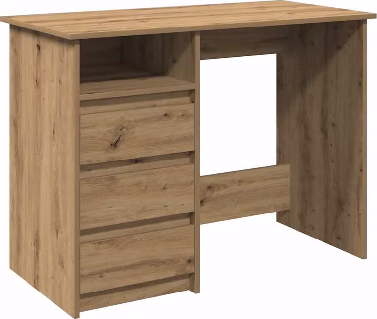 Scrivania Rovere Artigianale 102x50x75 cm in Legno Multistrato