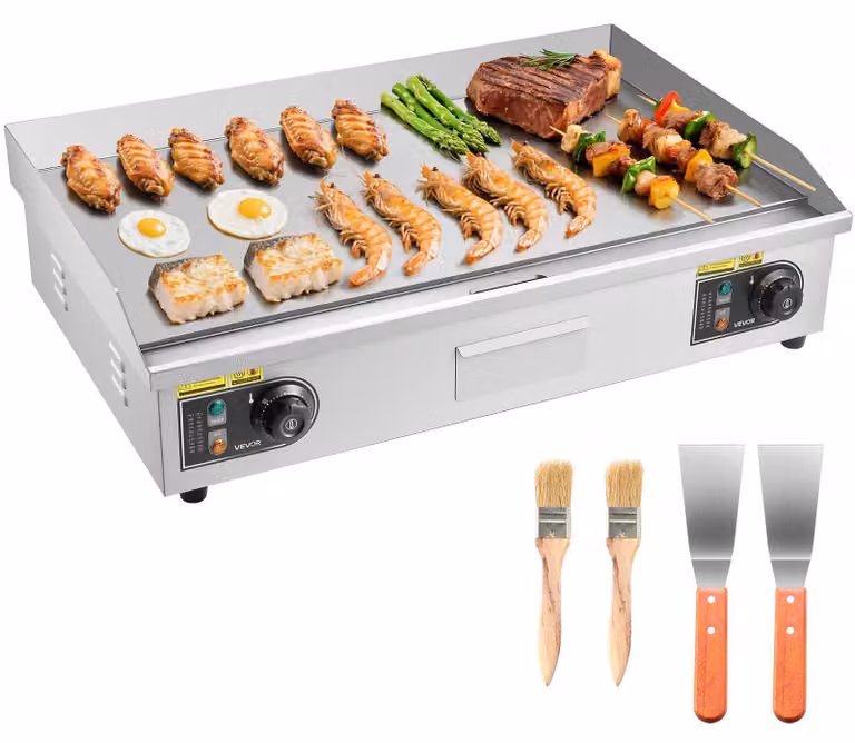 VEVOR, piastra grill commerciale elettrica, piastra da cottura elettrica, piastra grill da tavolo