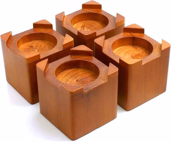 Sollevatore per mobili, set da 4 pezzi - Spazio extra per letti e poltrone - Ideale per ambienti con spazio limitato - Set da 4 elementi - Rialzi per mobili - Aumenta l'altezza dei tuoi mobili con...