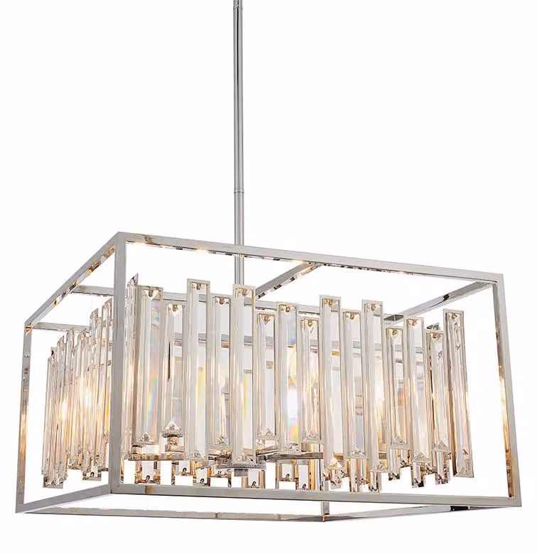 Lampada a sospensione ACADIA cromata 6xE14x15W in metallo, dimensioni: 111x53x53 cm, IP20, Endon