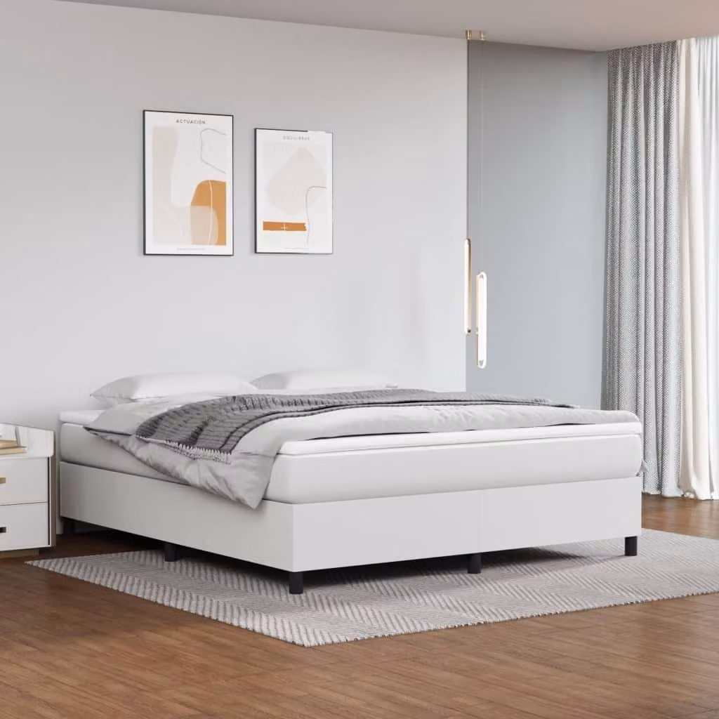 Maison Exclusive - Struttura letto boxspring bianca 180x200 cm in ecopelle