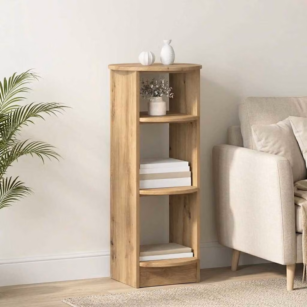 Mobile laterale vidaXL in rovere marrone con ripiani interni L/P/H: 40 x 40 x 100 cm