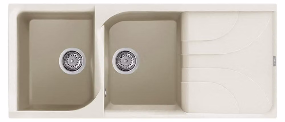 Lavello da incasso Antico 62, realizzato in Granitek, dimensioni 116x50x21 cm, materiale: granito