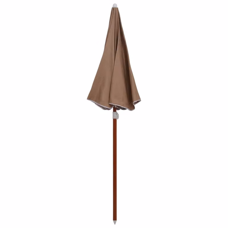 vidaXL Ombrellone con palo in acciaio 180 cm Taupe