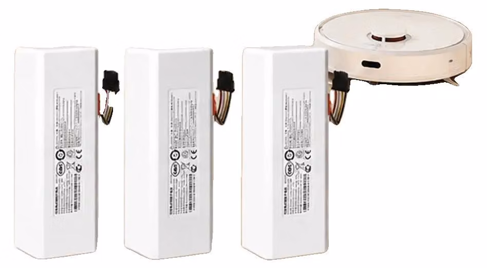 Batterie per aspirapolvere robot, 14,4V, capacità 12800mAh, confezione da 3 pezzi