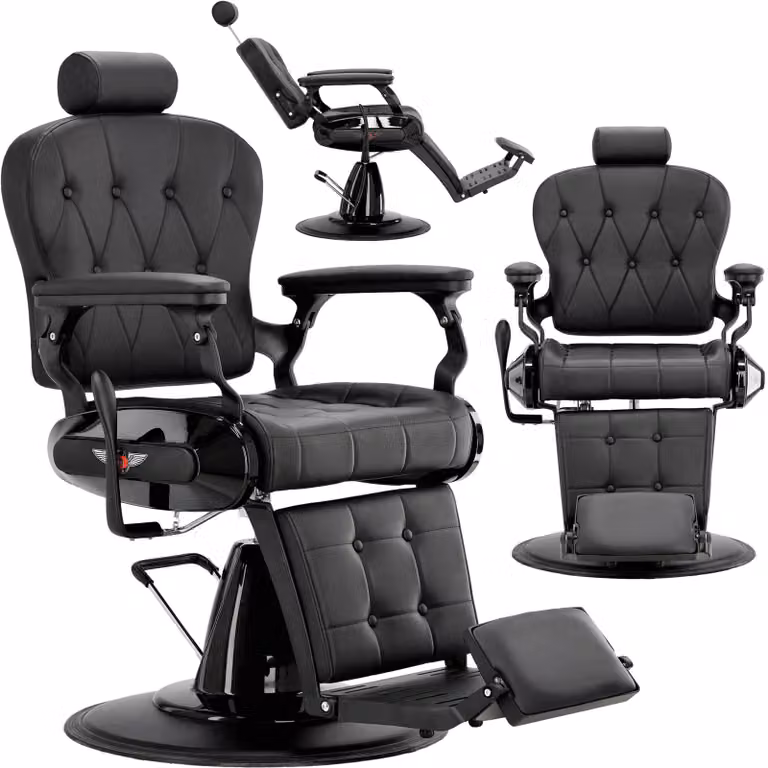Poltrona da barbiere parrucchiere idraulica girevole per il salone barbiere barber shop Diodor Barberking
