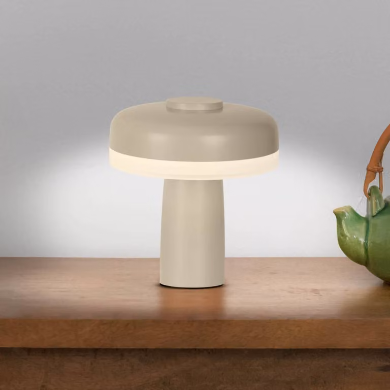 Näve Lampada da tavolo a LED Pilu, dimmerabile, Crema / Ambra, Soggiorno / Sala da pranzo, Metallo, Moderno, Lampada da tavolo LED