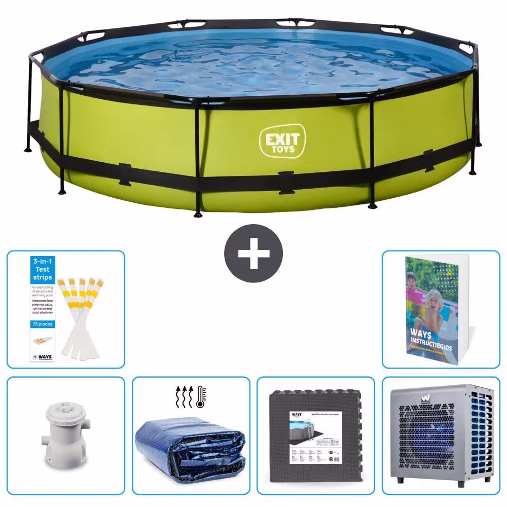 Piscina gonfiabile rettangolare - 360x76 cm - Set da 5 pezzi - Modello S190