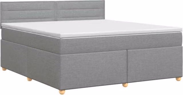 Letto box spring con materasso Grigio Chiaro 180 x 200 cm 3451007