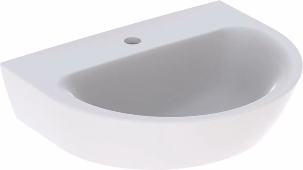 Geberit Renova lavabo, 1 trou pour robinet, sans trop-plein, largeur : 55cm, 500.578.01.1, 500.578.01.1