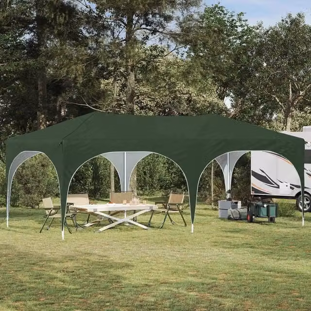Tenda per feste a pop-up-Gazebo Verde 575 x 288 x 245 cm 923368