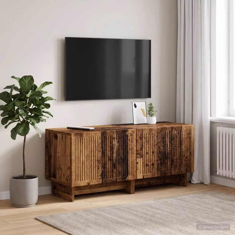 Mobile TV moderno vidaXL in legno color marrone con scomparti multimediali
