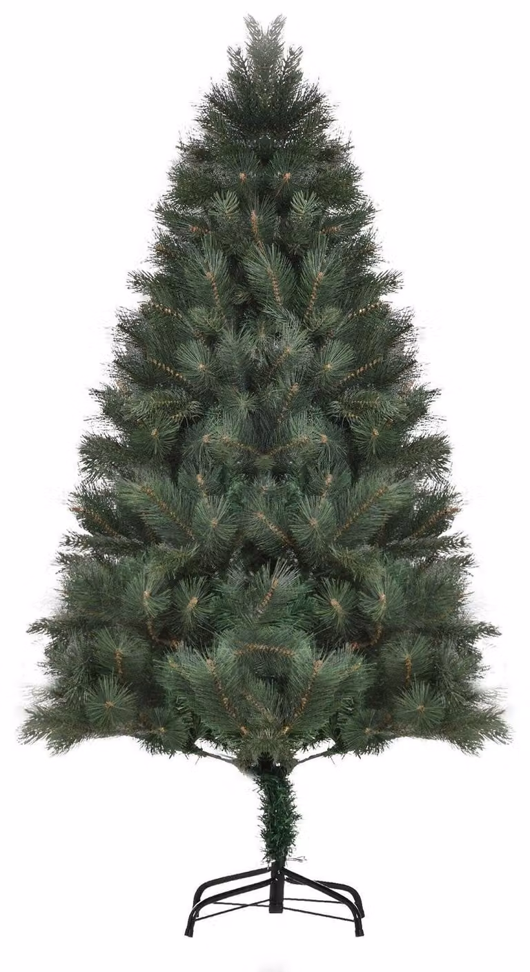 Albero di Natale artificiale Albero di Natale da 180 cm con 375 punte Supporto in metallo Aspetto realistico per feste di Natale Verde al coperto