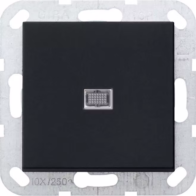 Gira Pulsante a bilanciere BS 20 AX Off, sistema 55 a 2 poli, nero, codice 2834005