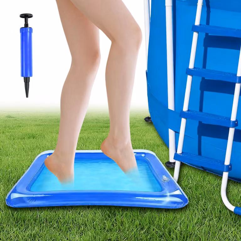 Piscina gonfiabile, dimensioni 60 x 45 cm, con pompa ad aria, ideale per uso esterno