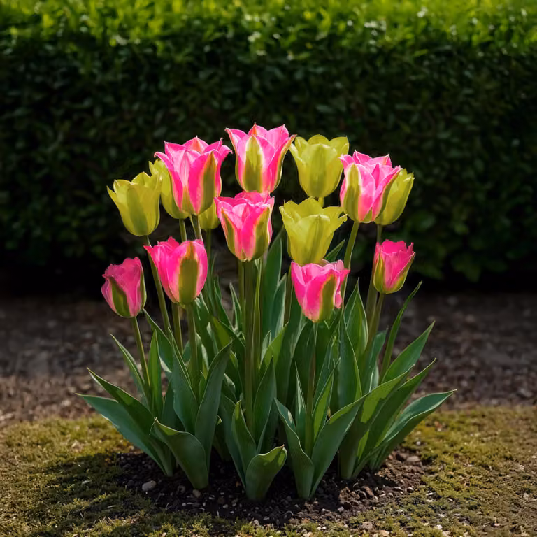Bulbi da fiore Exotenherz - Tulipani Tulipa Strawberry Lemonade (12 pezzi) diametro 11-12cm