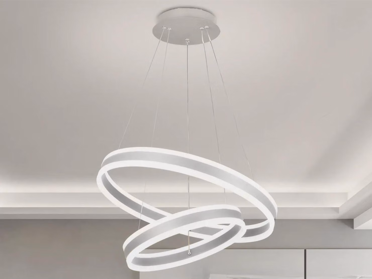 Lampada a sospensione LED con telecomando, 135W