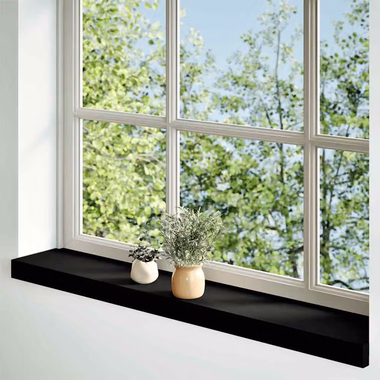 vidaXL Davanzali 2 pz Marrone-nero 90x15x2 cm Legno Massello Rovere