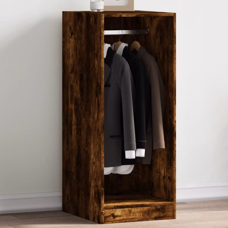 Armadio vidaXL in legno Rovere Fumo con appendiabiti, design minimalista, L 48 cm x P 41 cm x H 102 cm