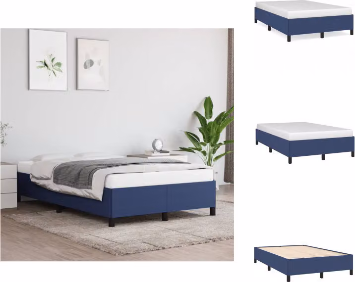 vidaXL Struttura letto blu 120x200 cm in tessuto - Letti e strutture letto