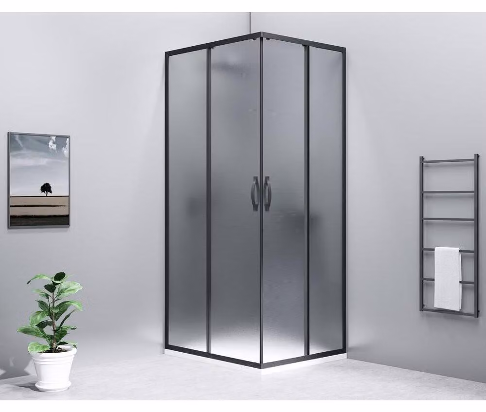 SIGMA SIMPLY BLACK cabina doccia rettangolare 1000x900 mm, variante L/R, accesso ad angolo, vetro mattone