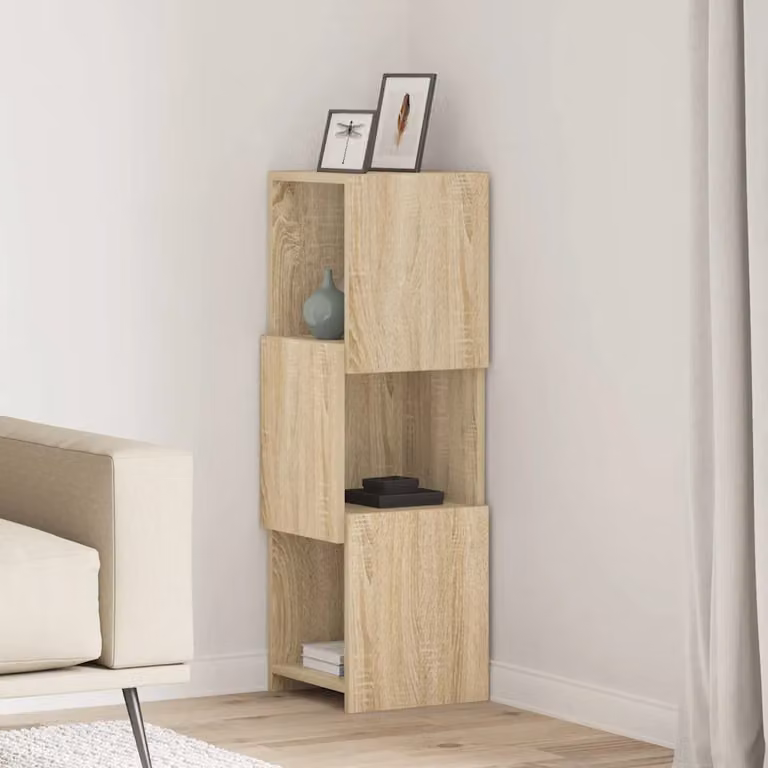 Mobile angolare vidaXL in legno ingegnerizzato Rovere Sonoma, L/P/H: 30,5 x 30 x 95 cm