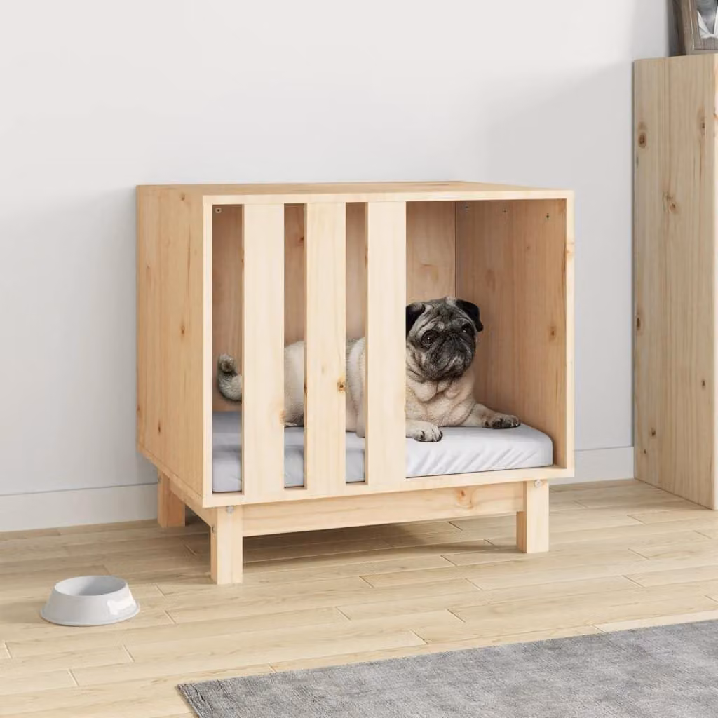 Cuccia per cani in legno massello di pino, dimensioni 60 x 45 x 57 cm