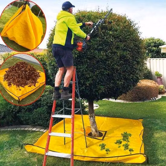 Recinzione da giardino - Pannello decorativo giallo a forma di foglie per il giardino - 1,5 metri - Plastica