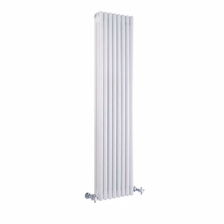 Radiatore Verticale Bianco in Stile Ghisa - 1500 x 380 x 100mm - 1080W - Regent