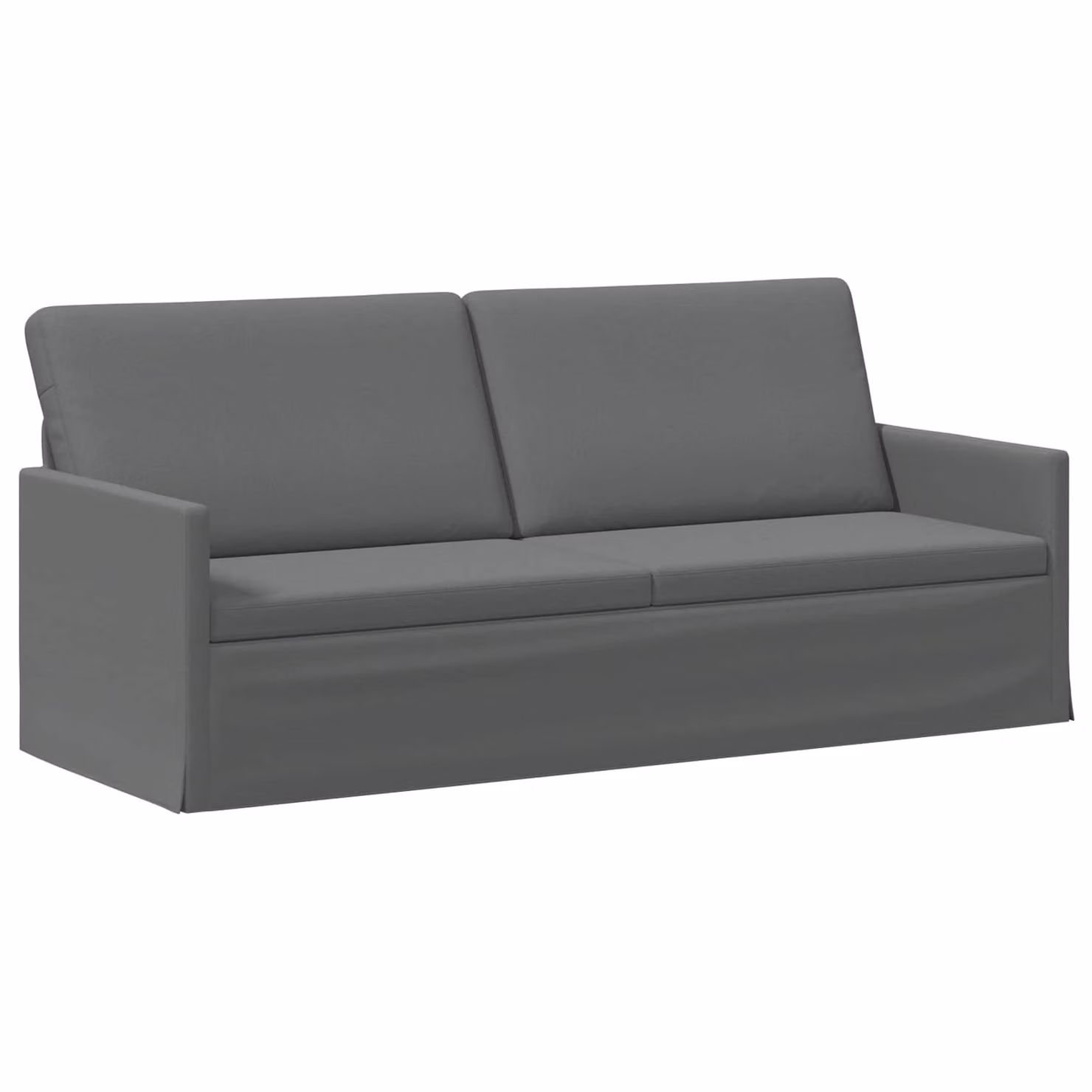 vidaXL Divano a 3 posti moderno in tessuto grigio con struttura in metallo L: 190 cm, P: 81 cm, H: 82 cm