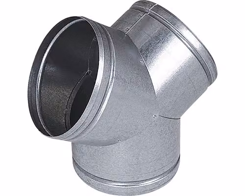 Tubo di distribuzione dell'aria calda Y 100 mm zincato