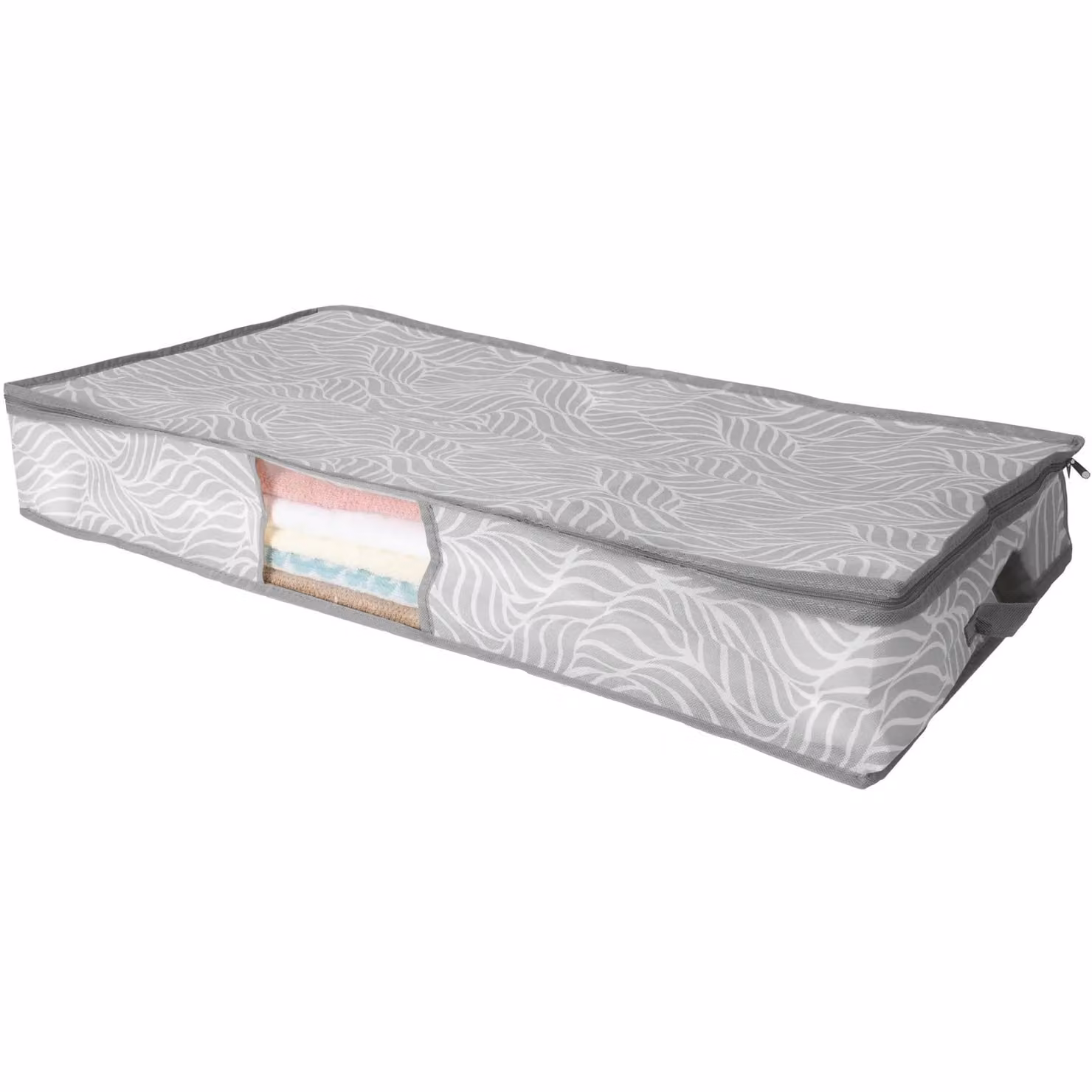Vestiamo Casa Contenitore salvaspazio per armadio con cerniera in plastica grigio H: 15 cm, L: 90 cm, P: 45 cm
