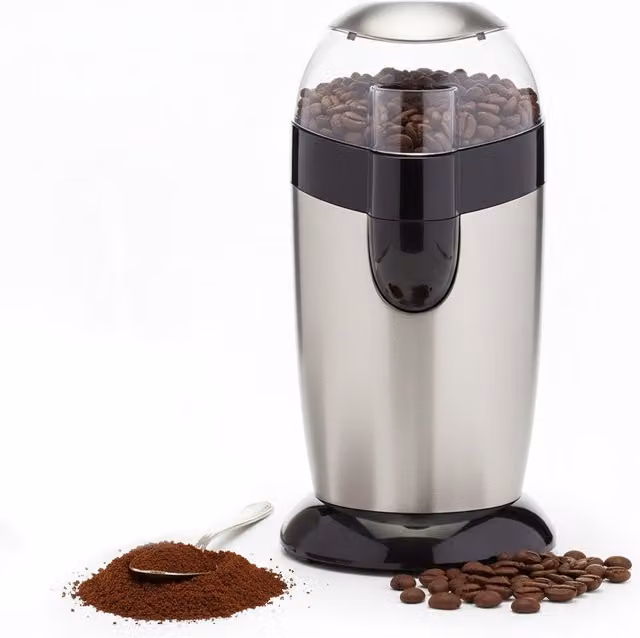 Macinacaffè Elettrico Clatronic in Acciaio Inox Color Argento con Lama in Acciaio