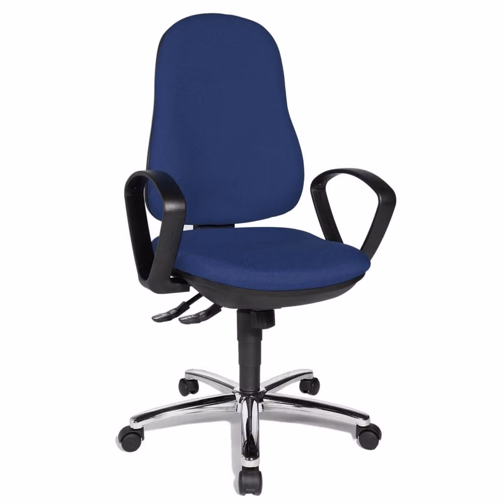 Sedia girevole da ufficio Topstar "Synchro Steel", blu reale