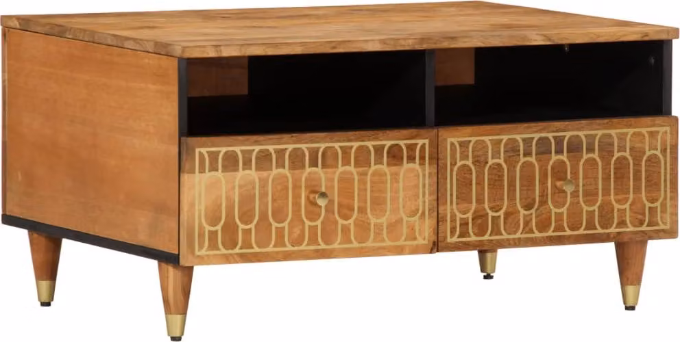Maison Exclusive - Tavolino da caffè 80x54x40 cm, in legno massello di mango