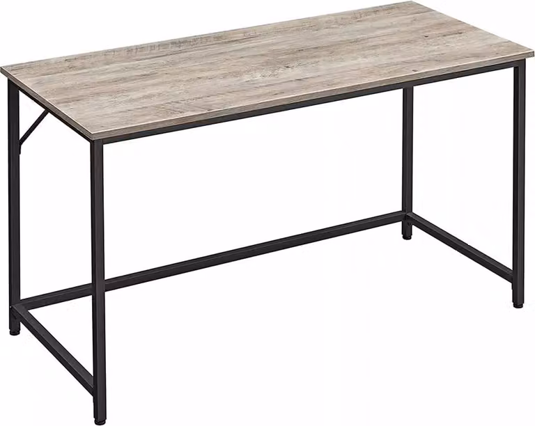 In And OutdoorMatch Classic Desk Alvah - Lavoro - Scrivania per computer - Studio - Scrivania - Grigio - 140 x 60 x 75 cm