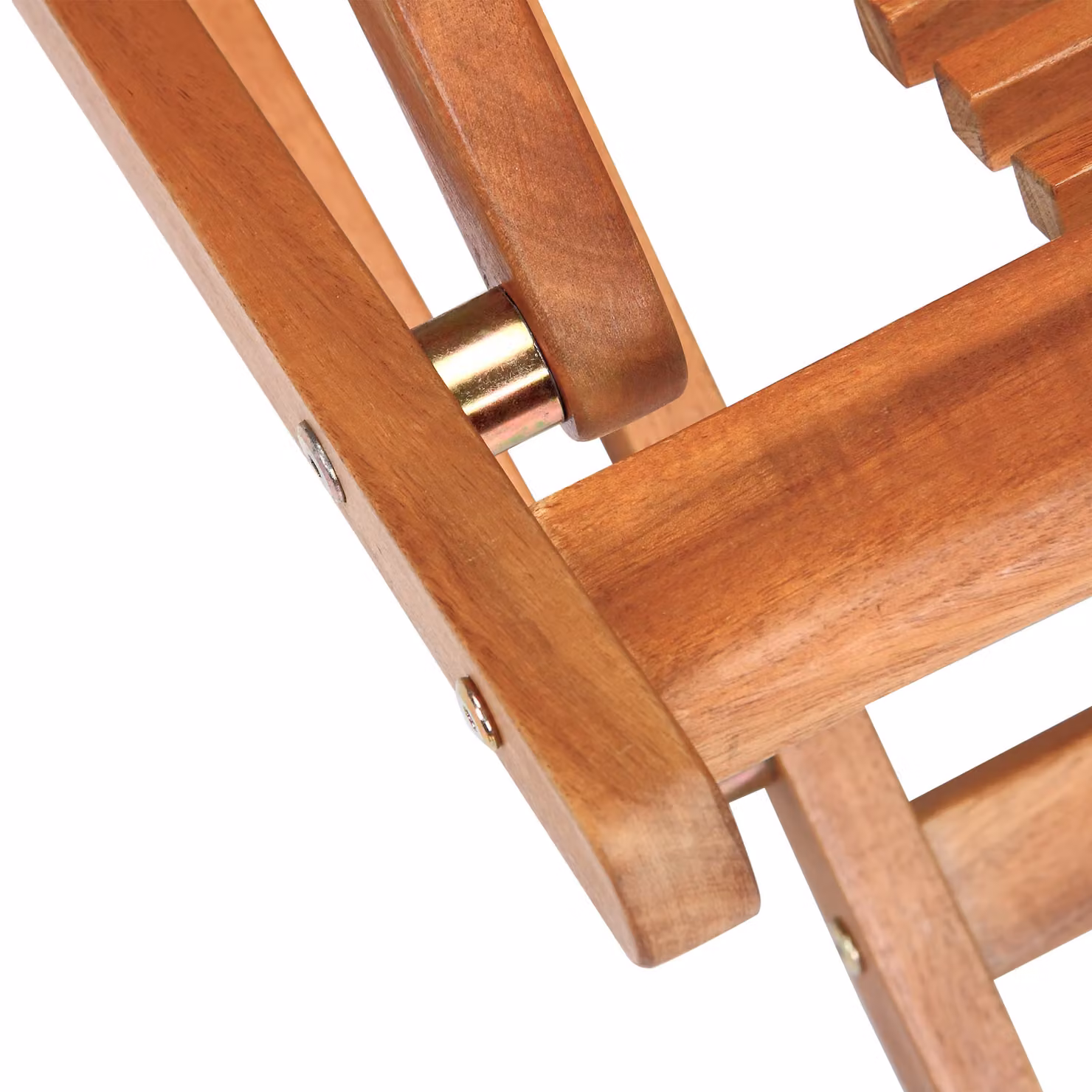 Set di 2 sdraio da giardino Casaria in legno di acacia con poggiatesta regolabile e braccioli, colore marrone e bianco – 2