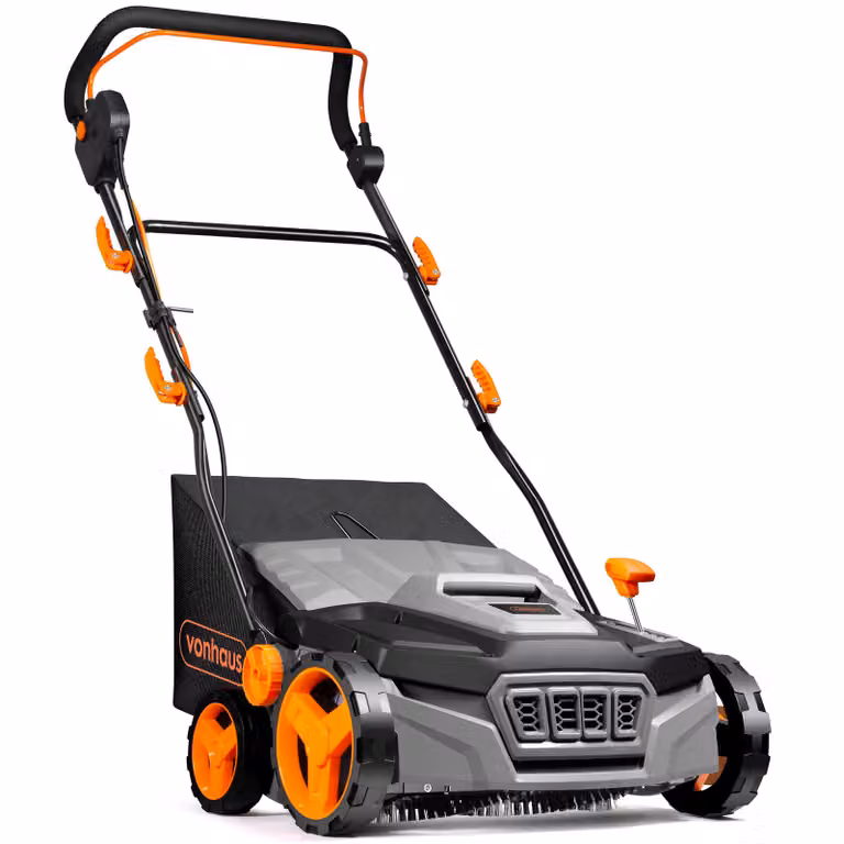 VonHaus Spazzola Elettrica per Erba Sintetica 1800W, Sacco di Raccolta da 45 L, 5 Altezze Regolabili