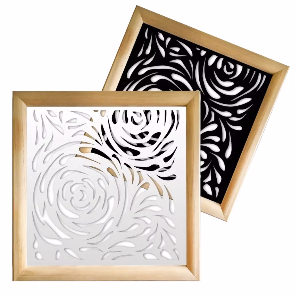 Moduli Decorativi TYPHOON in Legno e PVC, Colore: Bianco, L/P/H: 98 x 98 x 98 cm – 2