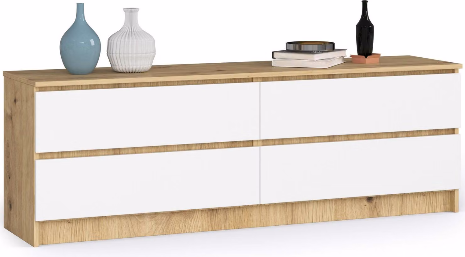 Komò K160 4 cassetti Rovere Artisan Bianco