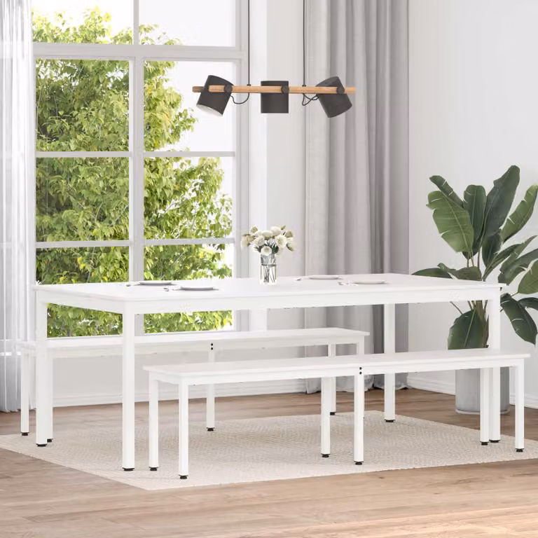 Maison Exclusive - Tavolo da pranzo bianco 200 x 100 x 75 cm Legno di pino massiccio