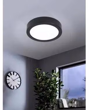 CASAYA, plafoniera a LED, D.16, 10,5W, 1200LM, 3000K, acciaio, colore nero, codice prodotto 780059