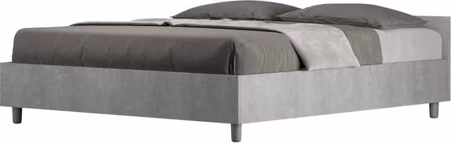 Letto Matrimoniale Nuamo Ityhome Grigio L/P/H: 160 x 200 x 167 cm